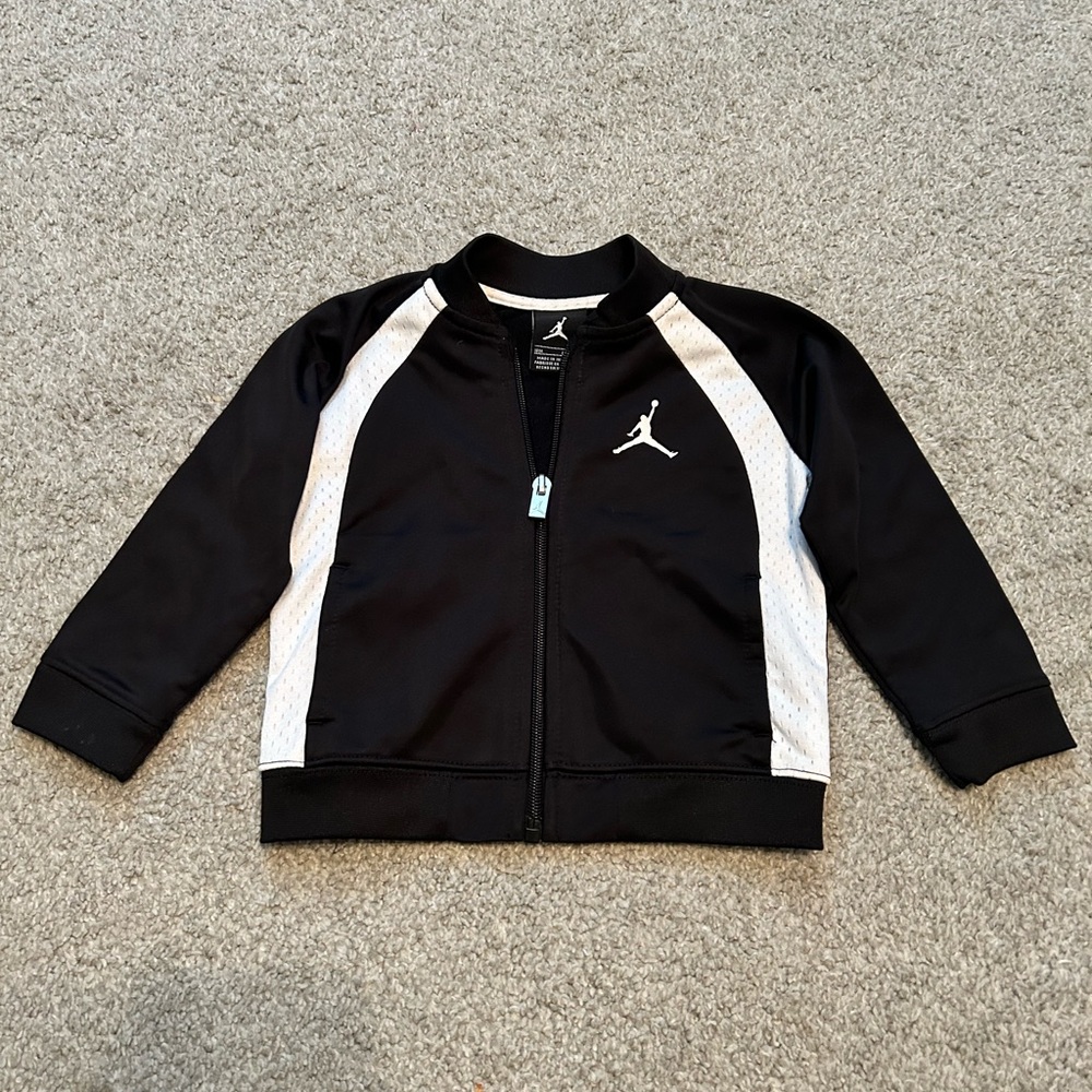 Jordan Toddler Boys Black White Jumpman Track Jacket Full Zip Long Sleeve 18M